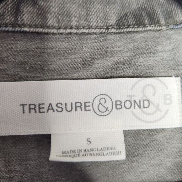 Treasure And Bond Women's Camouflage Cargo Jacket Size Small Pockets Military - Picture 11 of 13